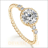 Luxe Abordable : Bague Solitaire Femmes Moissanite Or 10K