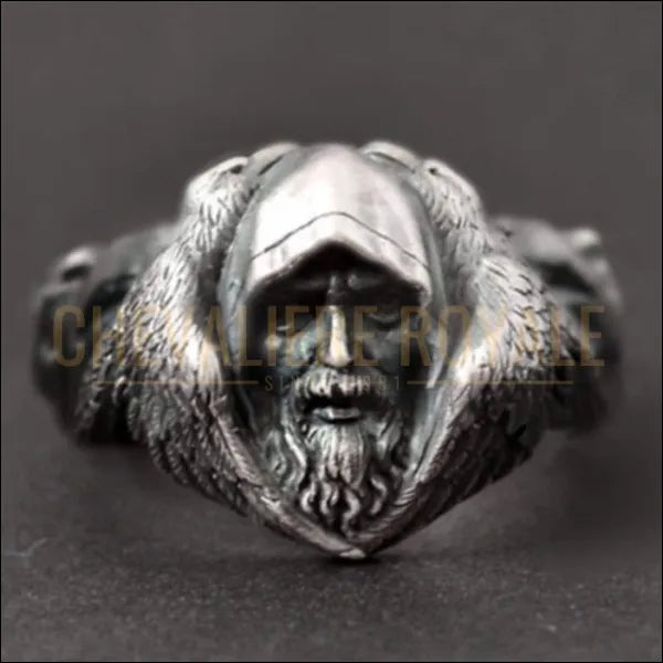 Bague Chevalière Viking Odin Mythologie Chevalière Royale
