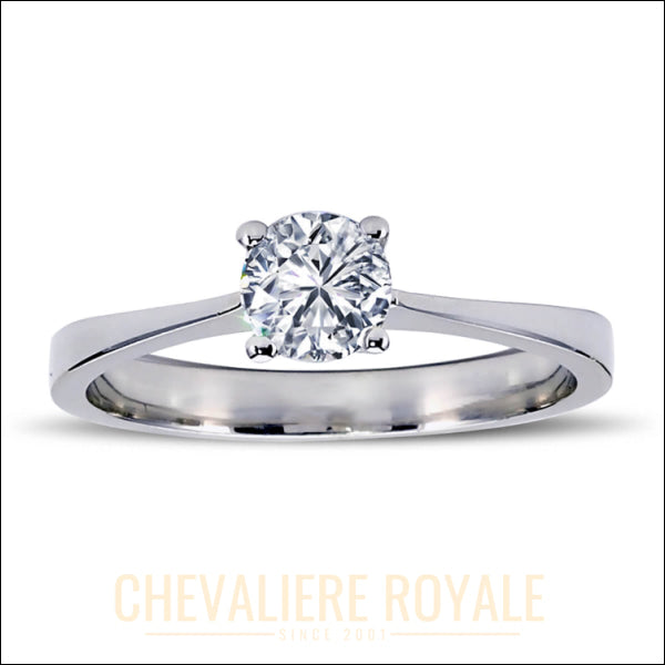 Une Étincelle Inégalée : Bague de Promesse Or 18K Diamant F 0,50 Carat-Chevaliere-Royale-1