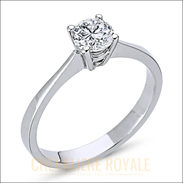 Une Étincelle Inégalée : Bague de Promesse Or 18K Diamant F 0,50 Carat-Chevaliere-Royale-18