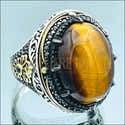 Bague Homme Acier Inoxydable Flongo – Chevalière Œil De Tigre Vintage, Style Biker – Cadeau Anniversaire Ou Fête Des Pères - 3