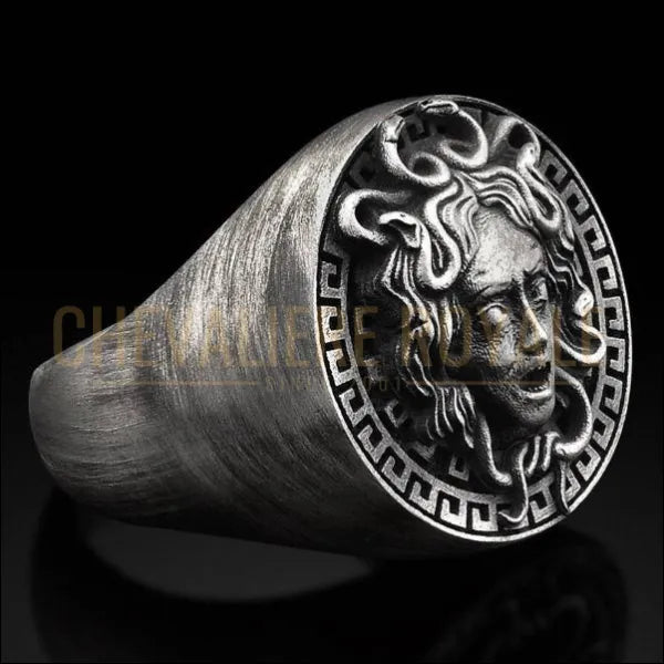Chevalière homme mythologie grecque tête de méduse Chevalière Royale