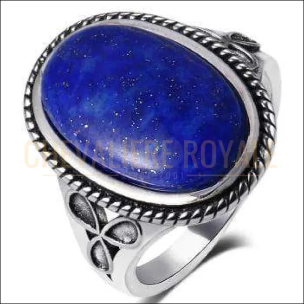 Chevalière Femme Argent Pierre Lapis-lazuli Chevalière Royale