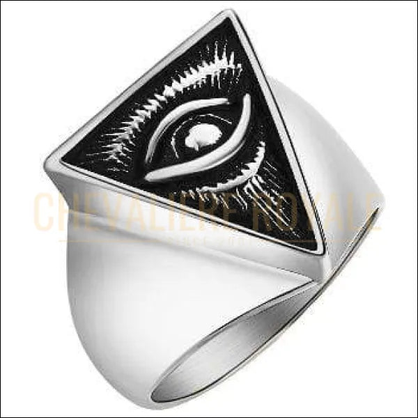 Bague œil D'Horus Porte-bonheur - Taille Réglable En Métal Argenté - Neuve Avec étiquettes