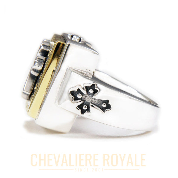 Style Robuste : La Bague Croix en Argent Massif-Chevaliere Royale -3