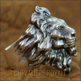Chevalière tête de lion en argent massif un symbole de bravoure