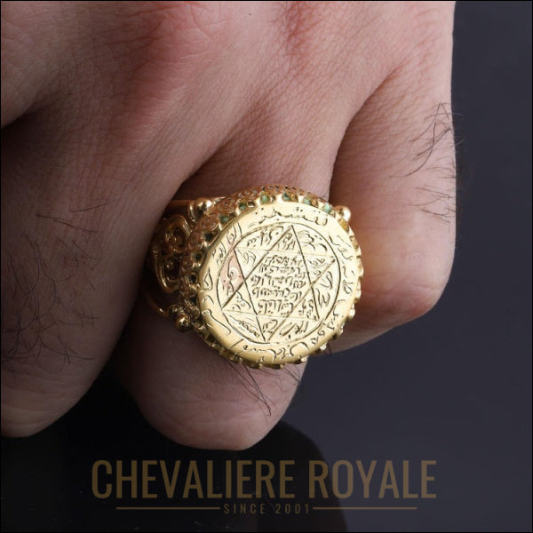 Chevalière de Salomon en Or 18 carats  : Un Bijou d'Exception-chevaliere royale - 71