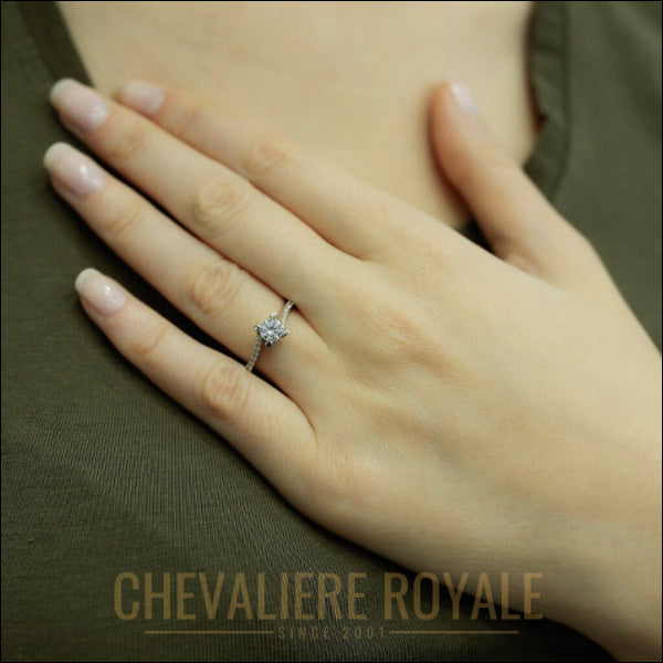 Bague de Promesse en Diamant : Un Gage Éternel de Votre Amour-Chevaliere Royale - 5846