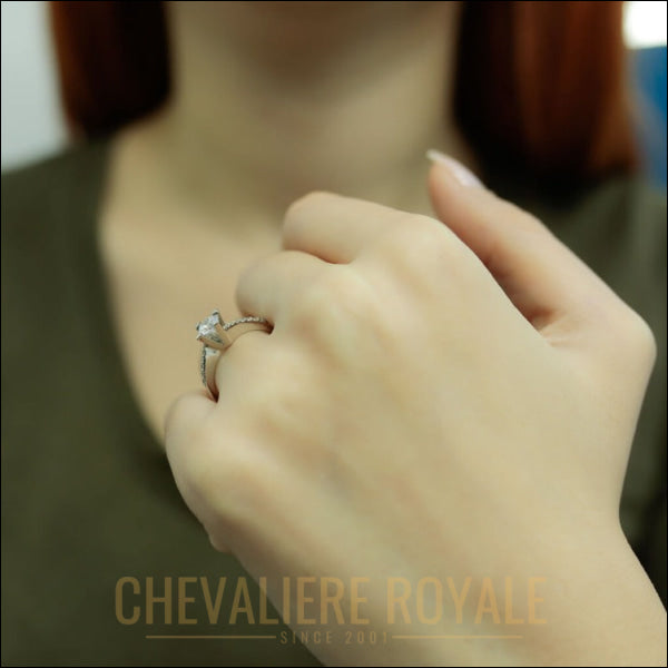 Bague de Promesse en Diamant : Un Gage Éternel de Votre Amour-Chevaliere Royale - 325