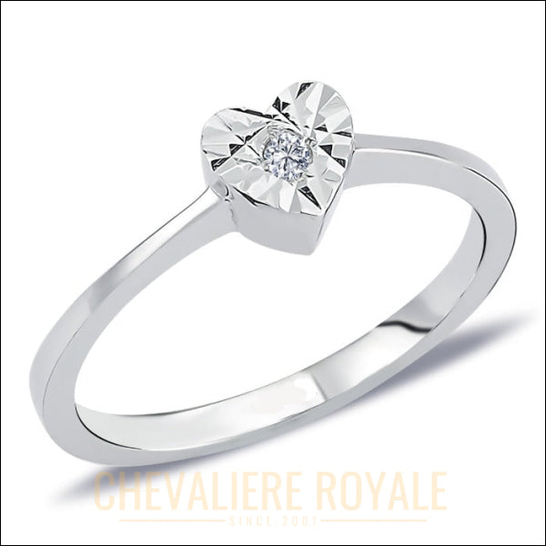 Bague de Promesse et Solitaire en Diamant - Élégance Abordable 0,50 carat-Chevaliere Royale - 