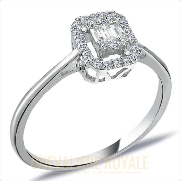Bague en Diamant Baguette 0,20 Carat - Élégance et Raffinement-Chevaliere Royale - 2023