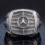Chevalière Mercedes pour Homme - Bague Argent & Or sur Mesure