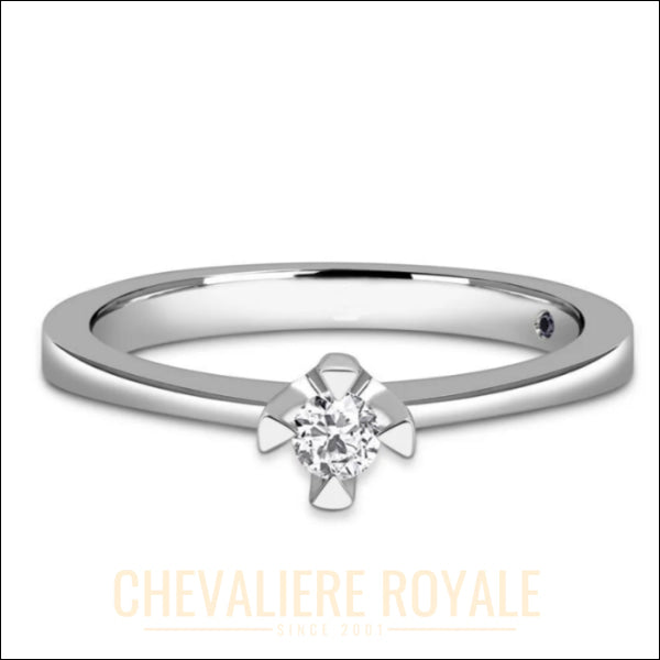 Bague Diamant Solitaire 0,11 Carat en Or 14 Carats - Élégance-Chevaliere Roayle - 2023