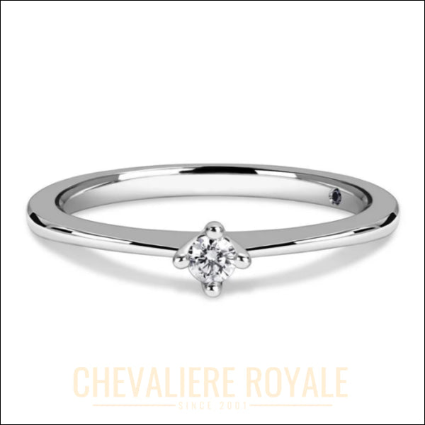 Bague de Promesse Diamant 0,06 Carat - L'Engagement Parfait-Chevaleire Royale - 25