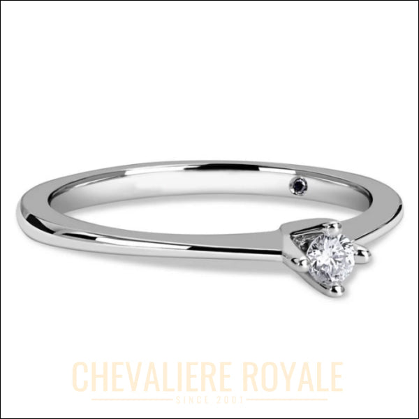 Bague de Promesse Diamant 0,06 Carat - L'Engagement Parfait-Chevaleire Royale - 