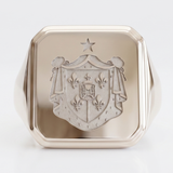 Grosse Chevalière 18x18 Carrée Personnalisable Or/Argent