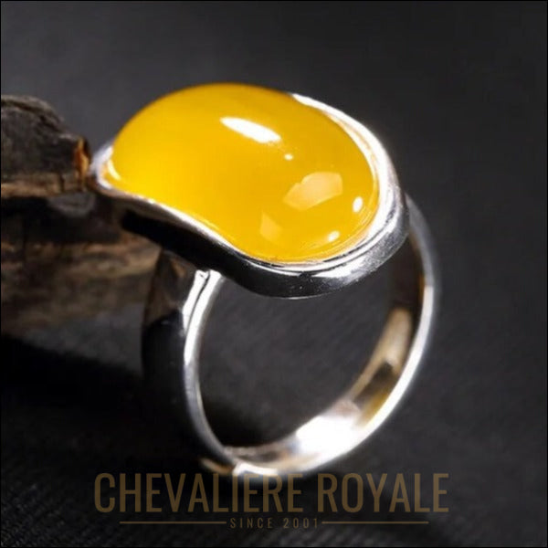 Bague Chevalière Chrysoprase Jaune : Éclat Naturel pour Femmes-Chevaliere Royale - 2023