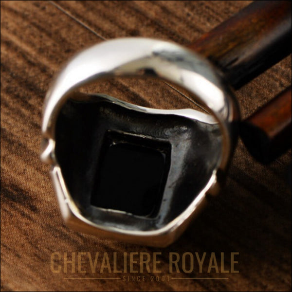 Chevalière de 17 mm et 10 g en argent massif - Totem irrégulier -Chevaliere Royale - 32