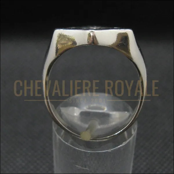 Artisanat Exquis : Bague Chevalière Fleur de lys en Argent Massif-Chevaliere Royale-854