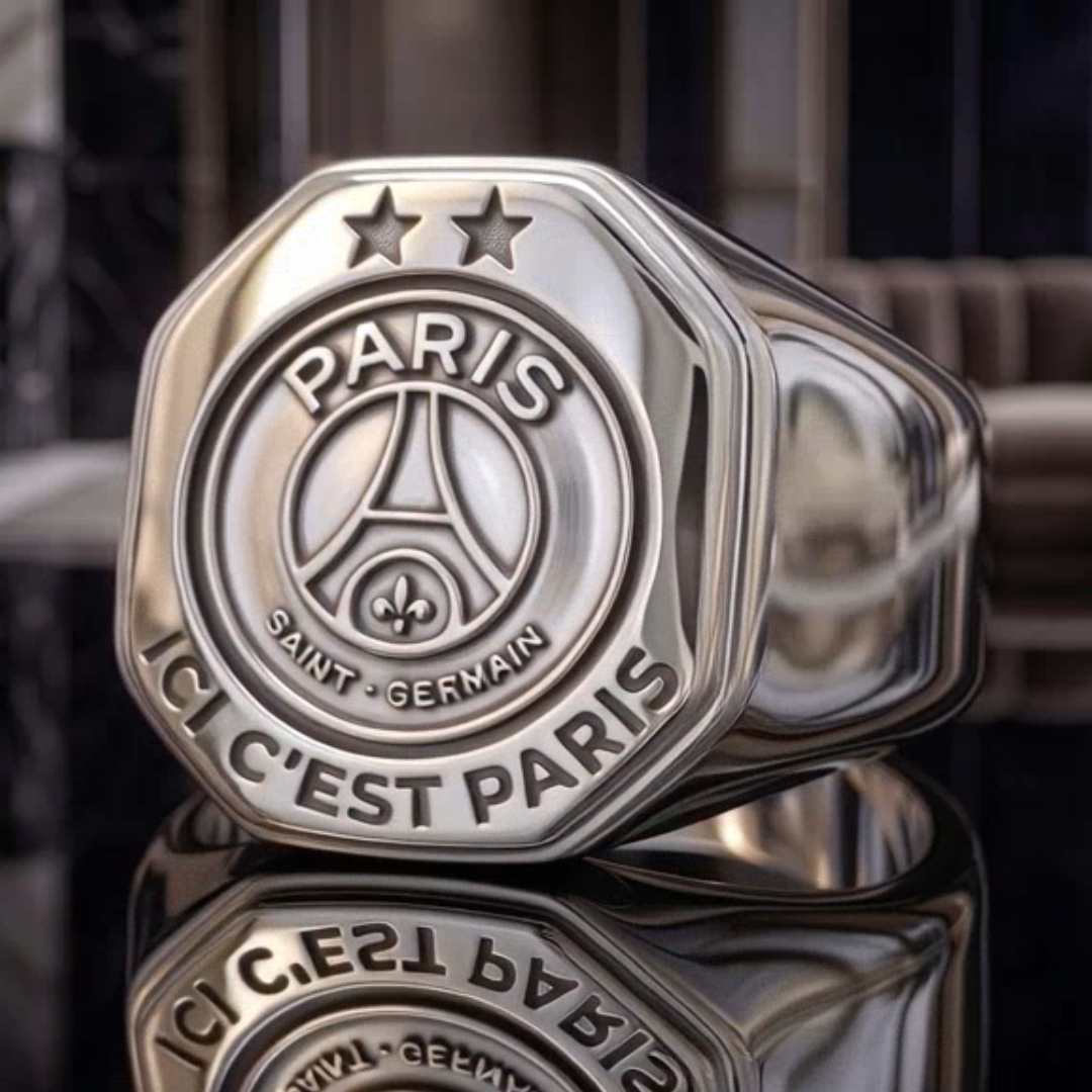 Chevalière PSG Argent 925 : L’Éclat du Supporter Parisien