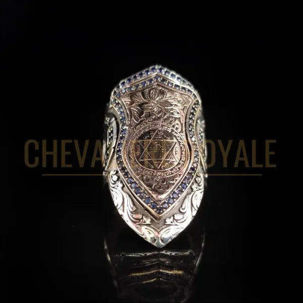 Bague chevalière de Sceau de Salomon Zihgir en argent-Chevaliere Royale -08