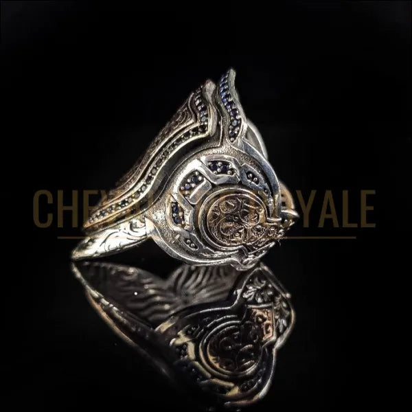 Bague chevalière de Sceau de Salomon Zihgir en argent-Chevaliere Royale -3