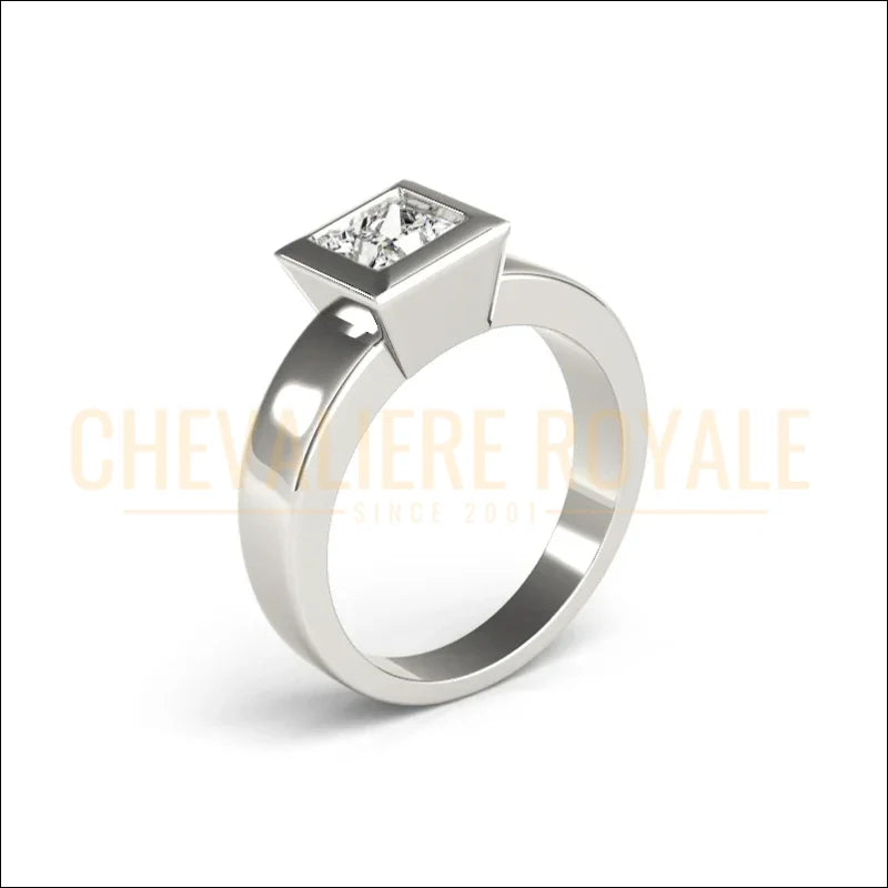  Bague Chevalière Femme avec Pierre Solitaire-Chevaliere Royale-658