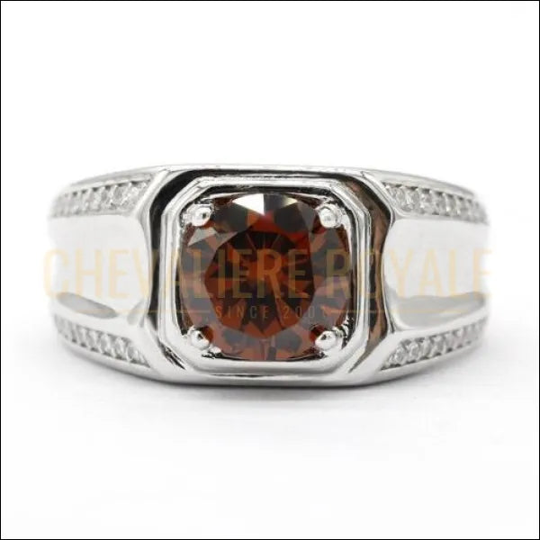 Bague chevalière homme argent 925 avec la pierre cz