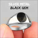 Bague Chevalière Personnalisée MeMeDIY - Acier Inoxydable, Gravure Laser Gratuite, Taille 54-74, 4 Couleurs - 12