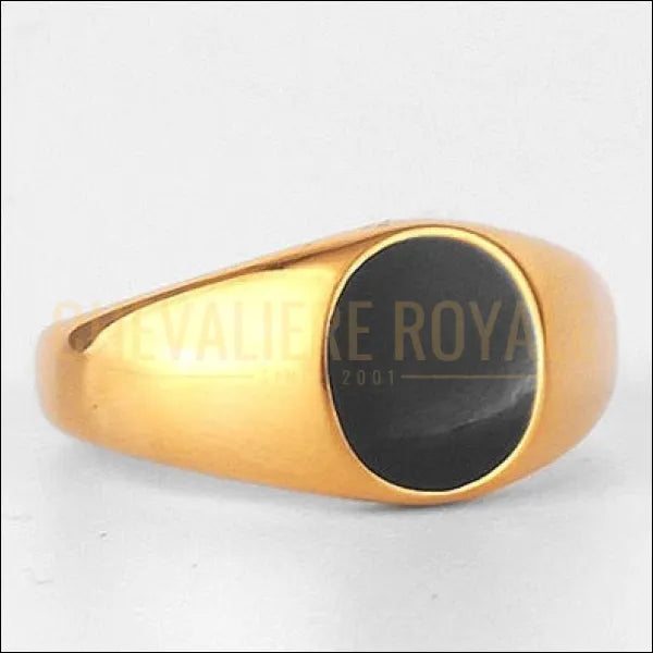 Bague chevaliere homme en acier de forme ronde or et argent