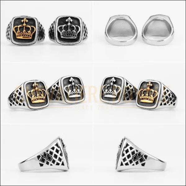 Bague Chevalière Acier Inoxydable Avec Pièce Semeuse - Taille Ajustable - Occasion
