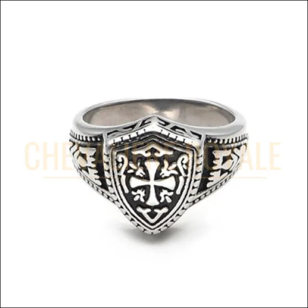 Bague chevalière templier | Symbole de courage et de spiritualité - Chevaliere Royale - 54