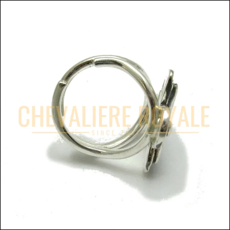 Bague Croix du Christ – Fabrication Artisanale pour Femme-Chevaliere-Royale