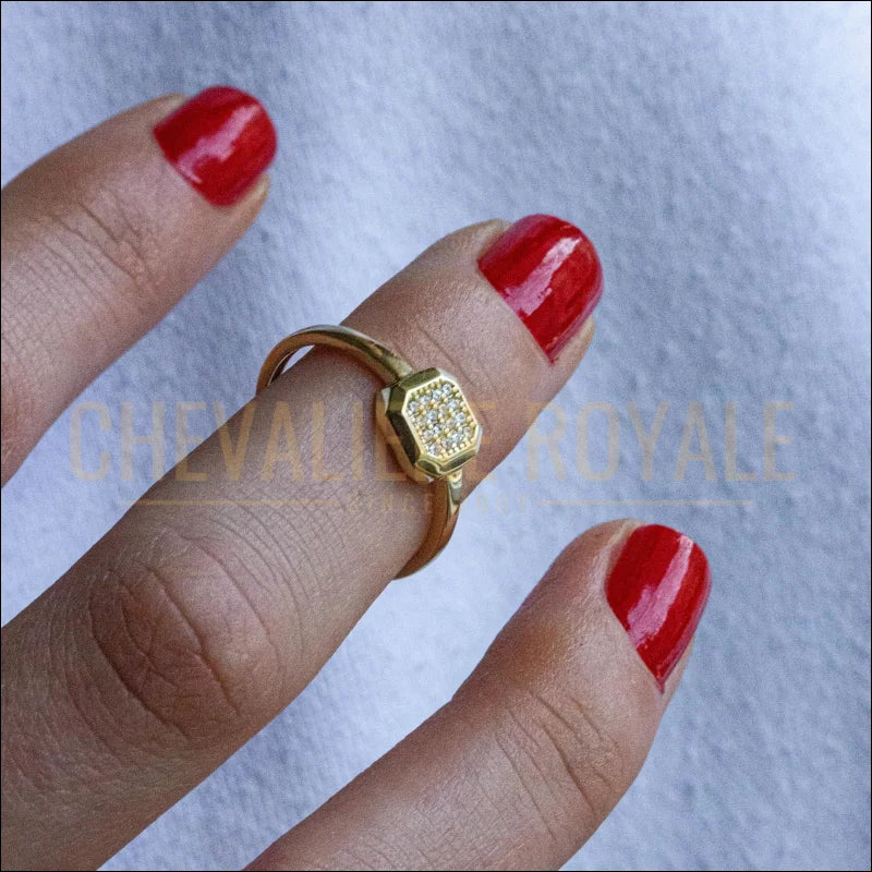 Bague Promesse Or Blanc 14K - Moissanite & Zircone - Taille 9 - Occasion