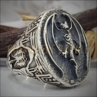 Bague Hollywood Vampires Johnny Depp : Style Vampiresque 3D-Chevaliere ROyale - 7