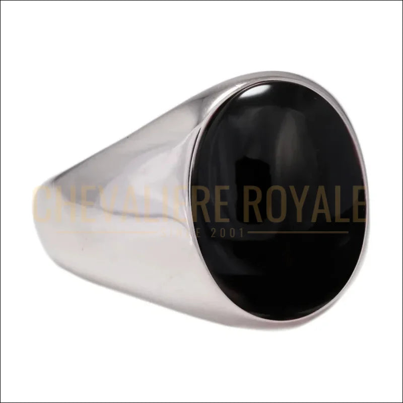 BAGUE-pierre-agate-noire-pour-hommes-chevaliere-royale