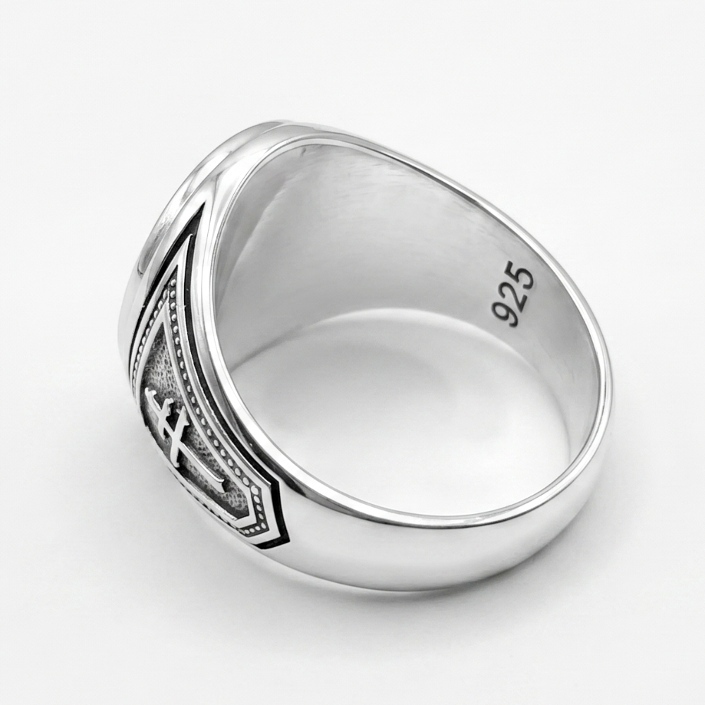 Chevalière homme argent la croix de Lorraine de Jeanne d'Arc