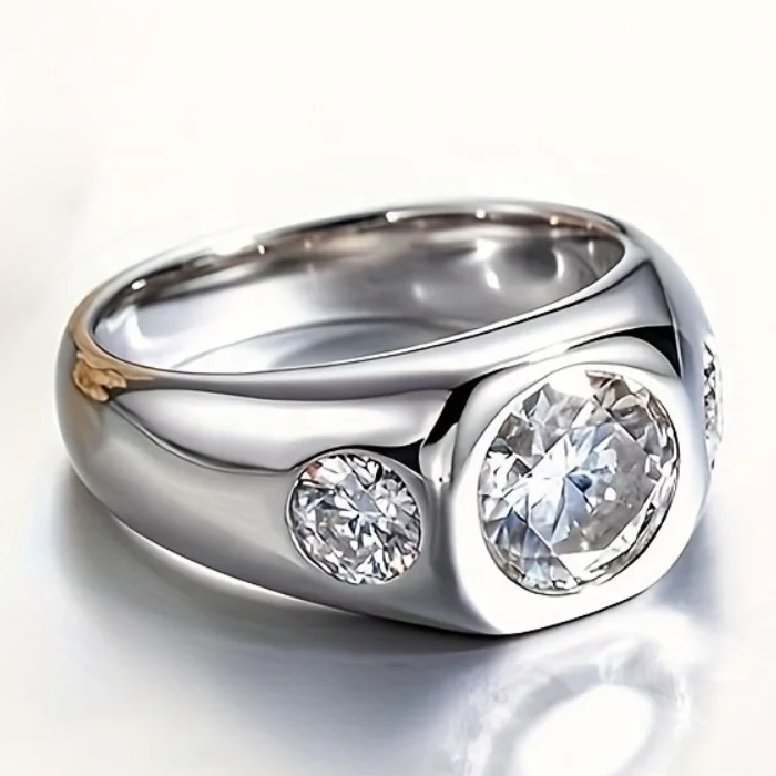 bague-homme-pierre-moissanite-chevaliere-royale