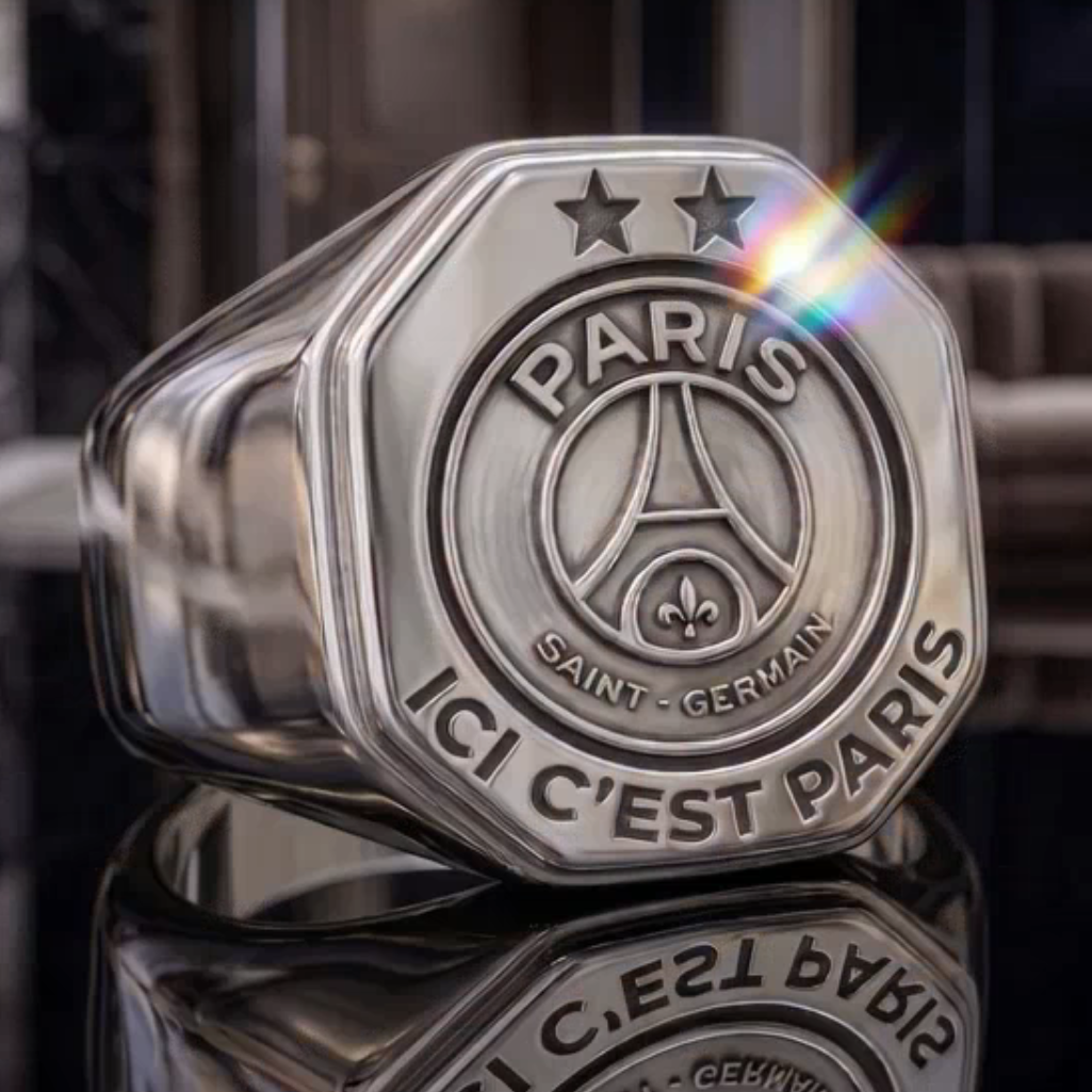 Chevalière PSG Argent 925 : L’Éclat du Supporter Parisien