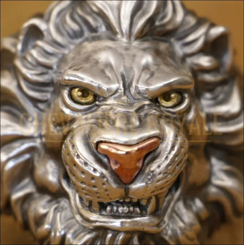 Bague Lion Argent Massif pour Homme – Style Viril & Puissant-chevaliere-royale-5