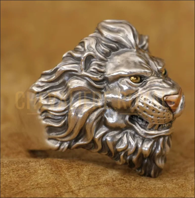 Bague Lion Argent Massif pour Homme – Style Viril & Puissant-chevaliere-royale-54697