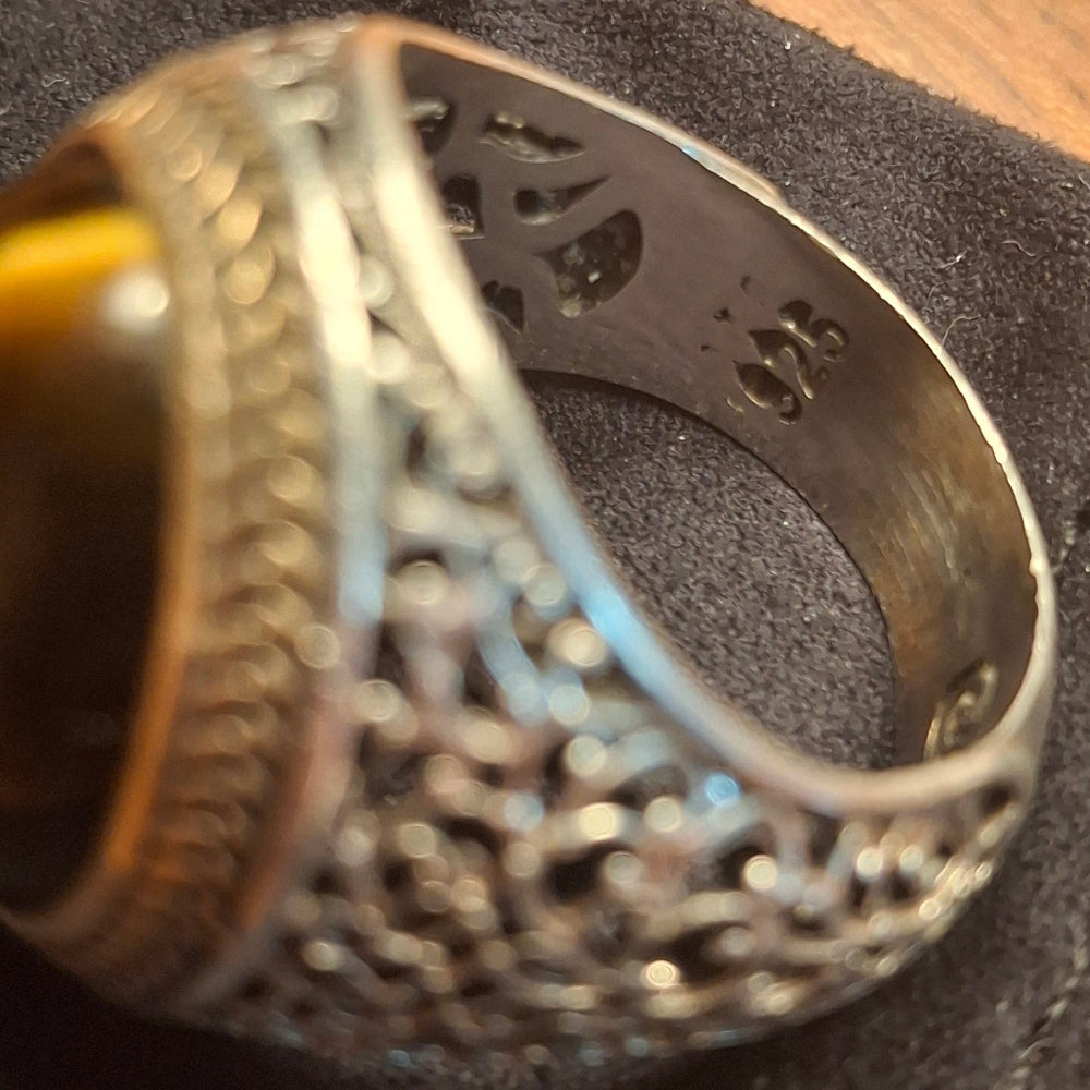 Chevalière Homme "Duo Absolu" en Argent 925 et Œil du Tigre