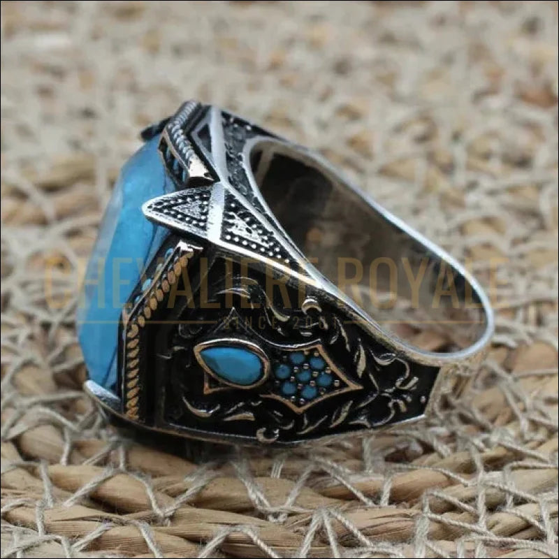 Bague pour Homme en Argent : Héritage et Raffinement-Chevalliere-Royale-58