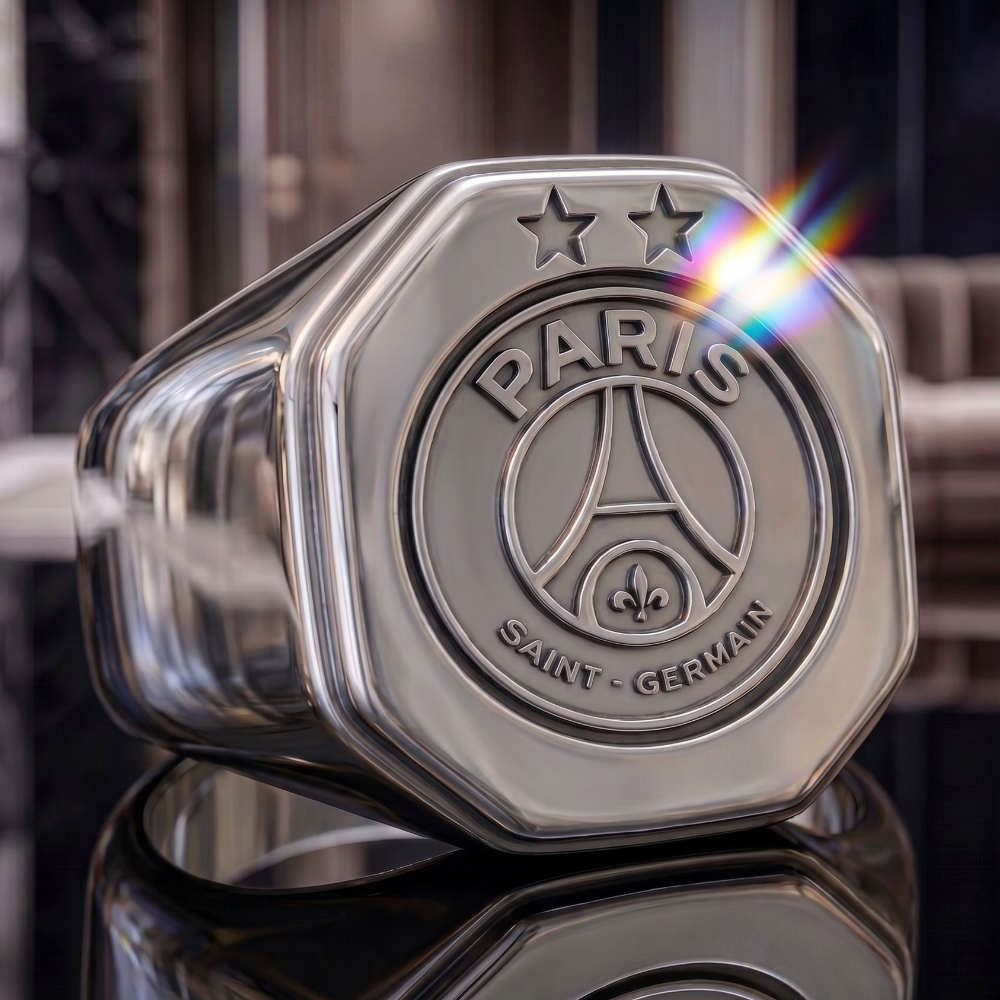 Chevalière PSG Argent 925 : L’Éclat du Supporter Parisien