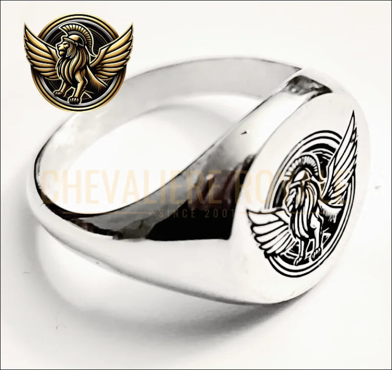 Bague Ronde Argent Massif Homme – Gravure Personnalisée-chevaliere-royale-2025