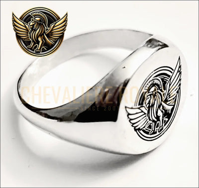 Bague Ronde Argent Massif Homme – Gravure Personnalisée-chevaliere-royale-2025
