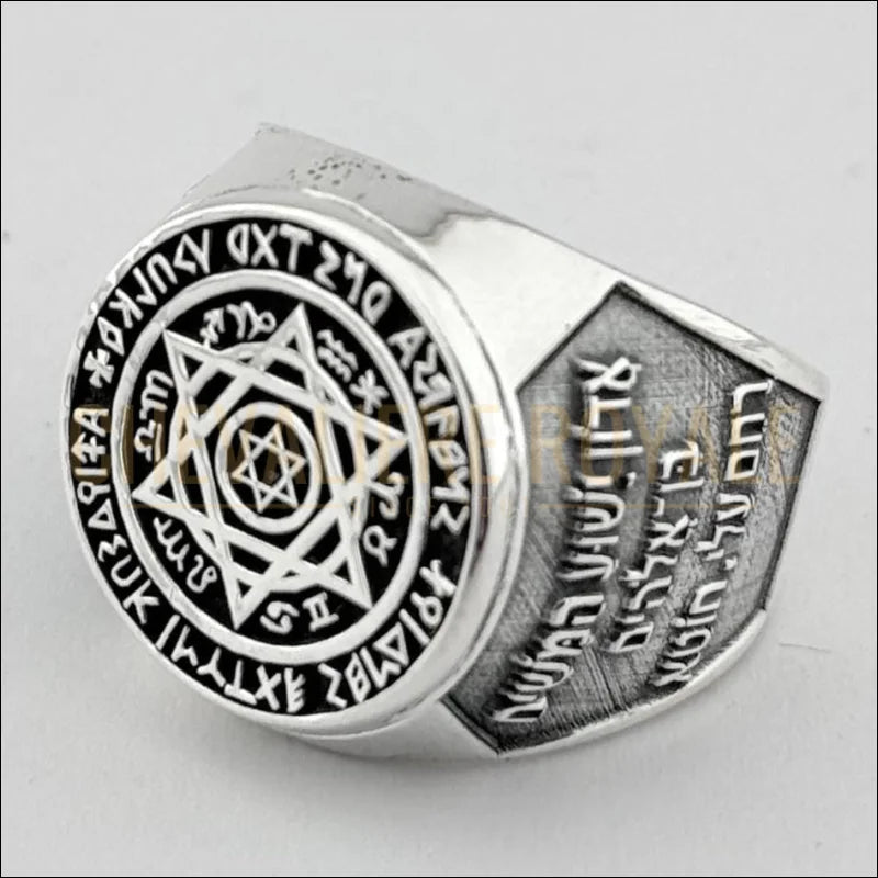 Bague sceau de Salomon – Symbole de sagesse-Chevaliere-Royale-824