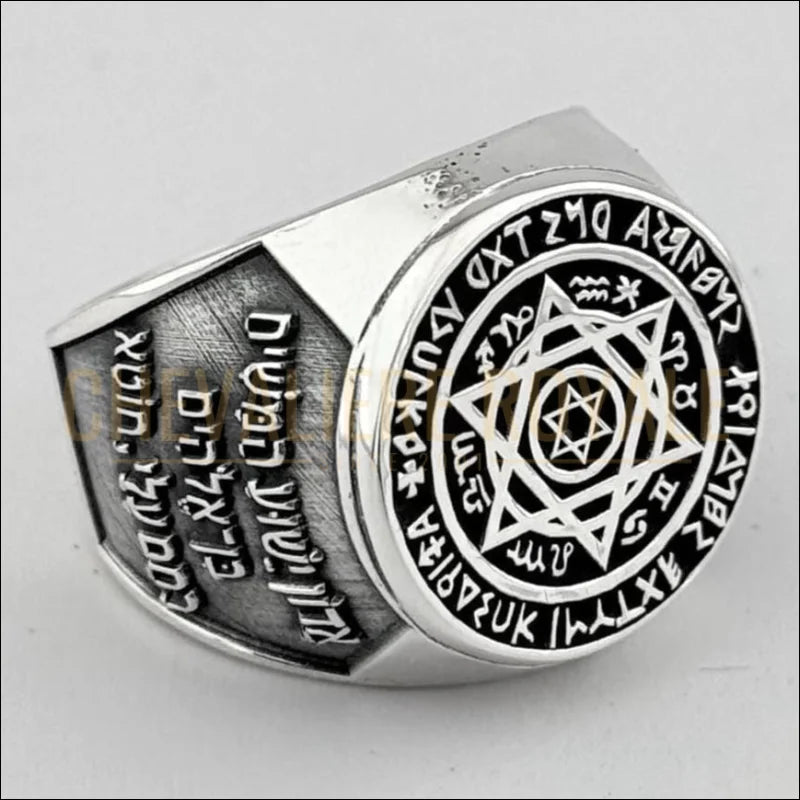 Bague sceau de Salomon – Symbole de sagesse-Chevaliere-Royale-45