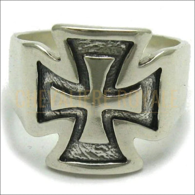 Bague style chevalière homme femme forme croix maçonnique