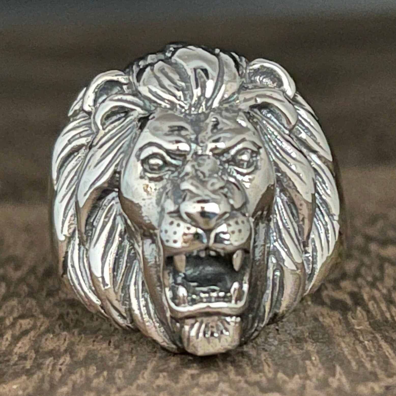 Bague Tête de Lion en Argent Massif | Petite Taille